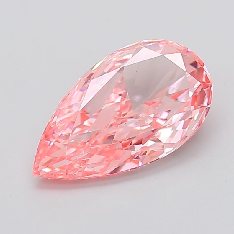 Loose Diamond - PEAR 3.7ct Fancy Vivid Pink VS1: Loose Diamond - PEAR 3.7ct Fancy Vivid Pink VS1 Source: This is a real non-mined Diamond that has been grown in a lab Shape: PEAR Carats: 3.7 Color: Fancy Vivid Pink Certification: IGI Video: