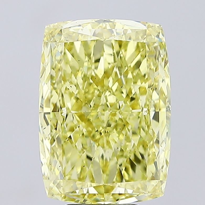 Loose Diamond - CUSHION MODIFIED 9.02ct Fancy Intense Yellow VS2: Loose Diamond - CUSHION MODIFIED 9.02ct Fancy Intense Yellow VS2 Source: This is a real non-mined Diamond that has been grown in a lab Shape: CUSHION MODIFIED Carats: 9.02 Color: Fancy Intense Yellow 