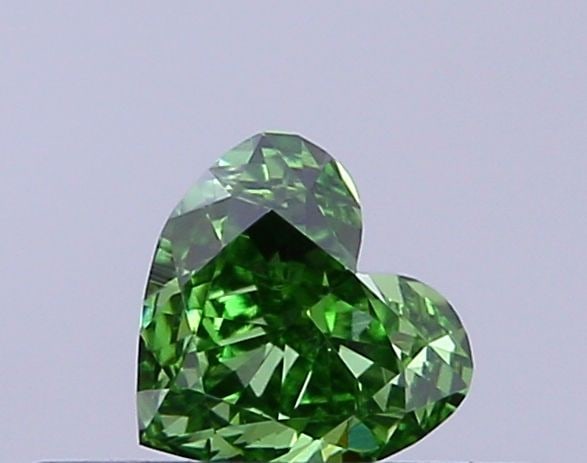 Loose Diamond - HEART 0.24ct Fancy Vivid Green VS1: Loose Diamond - HEART 0.24ct Fancy Vivid Green VS1 Source: This is a real non-mined Diamond that has been grown in a lab Shape: HEART Carats: 0.24 Color: Fancy Vivid Green Certification: IGI Video: