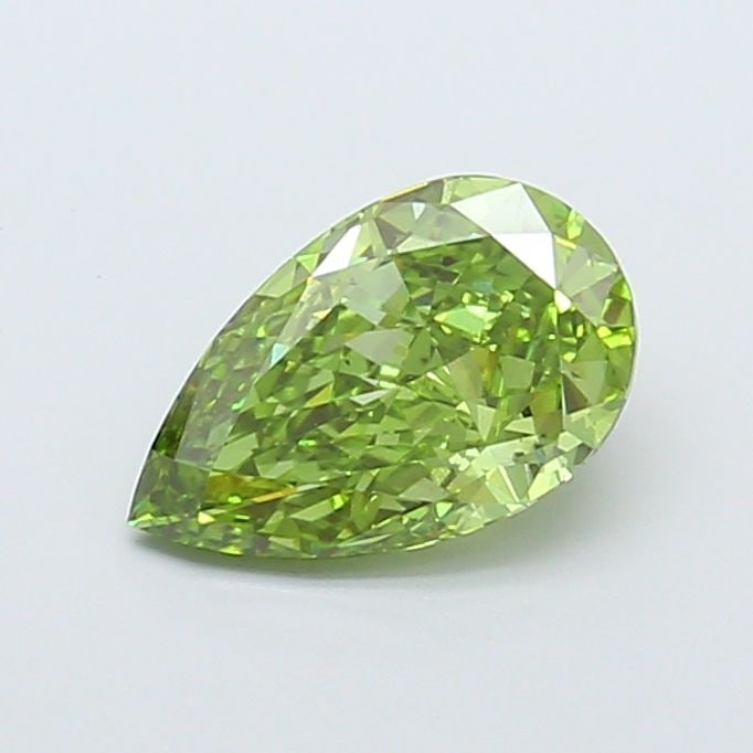 Loose Diamond - PEAR 2.06ct Fancy Vivid Green VS2: Loose Diamond - PEAR 2.06ct Fancy Vivid Green VS2 Source: This is a real non-mined Diamond that has been grown in a lab Shape: PEAR Carats: 2.06 Color: Fancy Vivid Green Certification: IGI Video: