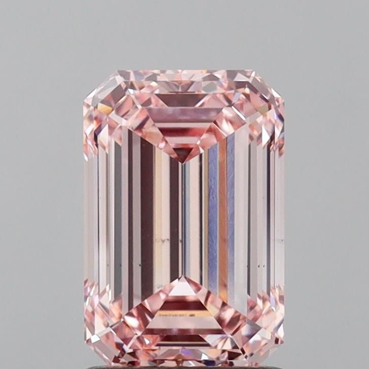 Loose Diamond - EMERALD 1.71ct Fancy Pink VS1: Loose Diamond - EMERALD 1.71ct Fancy Pink VS1 Source: This is a real non-mined Diamond that has been grown in a lab Shape: EMERALD Carats: 1.71 Color: Fancy Pink Certification: IGI Video: