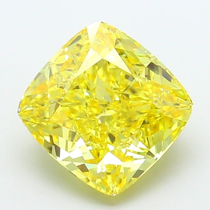 Loose Diamond - CUSHION MODIFIED 5.73ct Fancy Vivid Yellow VS1: Loose Diamond - CUSHION MODIFIED 5.73ct Fancy Vivid Yellow VS1 Source: This is a real non-mined Diamond that has been grown in a lab Shape: CUSHION MODIFIED Carats: 5.73 Color: Fancy Vivid Yellow Cert