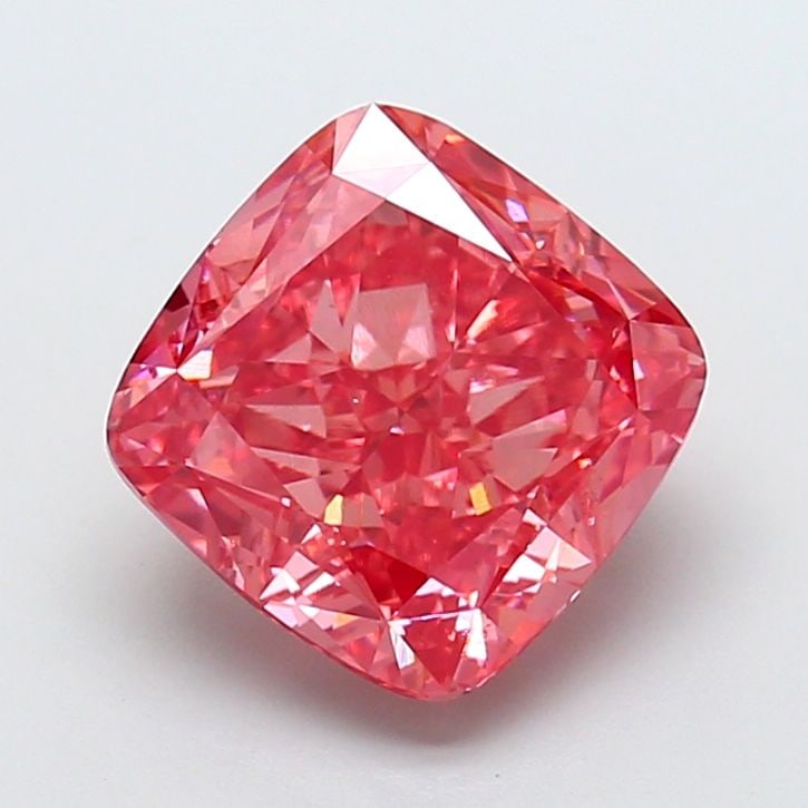 Loose Diamond - CUSHION BRILLIANT 5.04ct Fancy Vivid Pink VS1: Loose Diamond - CUSHION BRILLIANT 5.04ct Fancy Vivid Pink VS1 Source: This is a real non-mined Diamond that has been grown in a lab Shape: CUSHION BRILLIANT Carats: 5.04 Color: Fancy Vivid Pink Certif