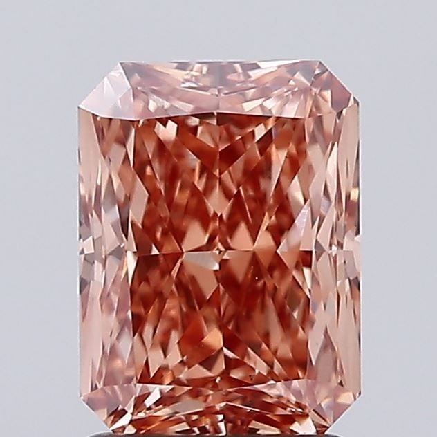 Loose Diamond - RADIANT 2.0ct Fancy Pinkish Brown VS2: Loose Diamond - RADIANT 2.0ct Fancy Pinkish Brown VS2 Source: This is a real non-mined Diamond that has been grown in a lab Shape: RADIANT Carats: 2.0 Color: Fancy Pinkish Brown Certification: IGI Vid