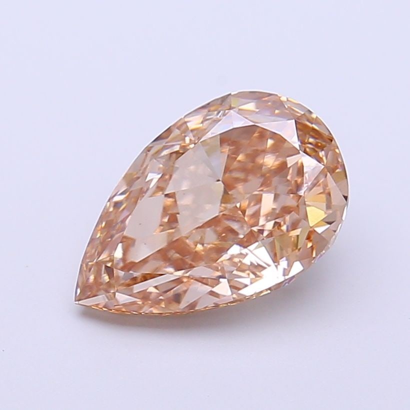 Loose Diamond - PEAR 2.54ct Fancy Light Brown VS1: Loose Diamond - PEAR 2.54ct Fancy Light Brown VS1 Source: This is a real non-mined Diamond that has been grown in a lab Shape: PEAR Carats: 2.54 Color: Fancy Light Brown Certification: IGI Video: