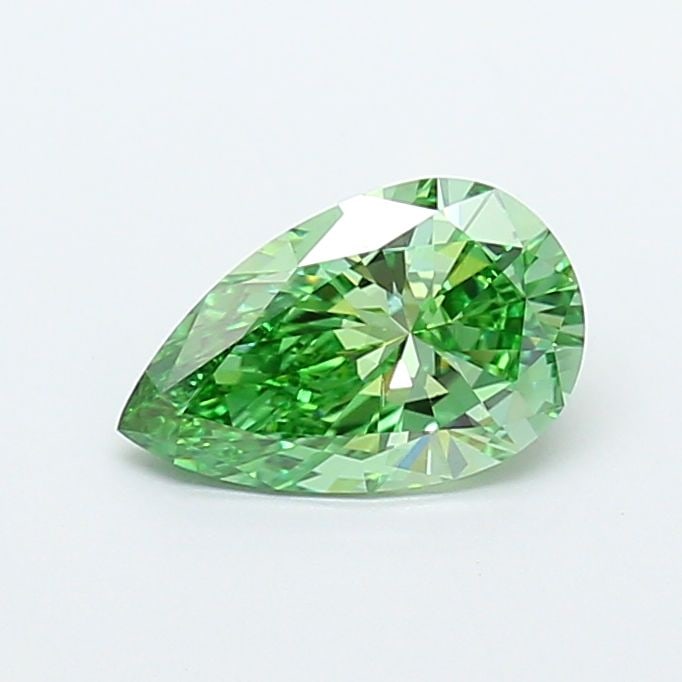 Loose Diamond - PEAR 1.53ct Fancy Vivid Green VS1: Loose Diamond - PEAR 1.53ct Fancy Vivid Green VS1 Source: This is a real non-mined Diamond that has been grown in a lab Shape: PEAR Carats: 1.53 Color: Fancy Vivid Green Certification: IGI Video: