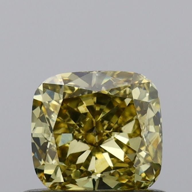 Loose Diamond - CUSHION BRILLIANT 0.58ct Fancy Intense Gray Yellow SI1: Loose Diamond - CUSHION BRILLIANT 0.58ct Fancy Intense Gray Yellow SI1 Source: This is a real non-mined Diamond that has been grown in a lab Shape: CUSHION BRILLIANT Carats: 0.58 Color: Fancy Intense 