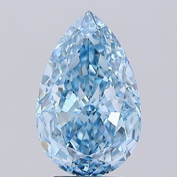 Loose Diamond - PEAR 5.1ct Fancy Vivid Blue VVS2: Loose Diamond - PEAR 5.1ct Fancy Vivid Blue VVS2 Source: This is a real non-mined Diamond that has been grown in a lab Shape: PEAR Carats: 5.1 Color: Fancy Vivid Blue Certification: IGI Video:
