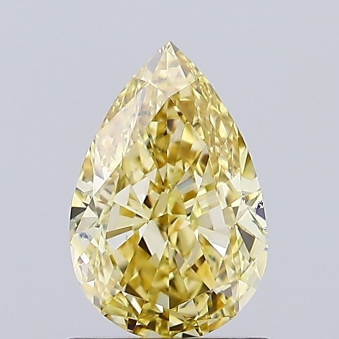 Loose Diamond - PEAR 1.02ct Fancy Intense Yellow VVS1: Loose Diamond - PEAR 1.02ct Fancy Intense Yellow VVS1 Source: This is a real non-mined Diamond that has been grown in a lab Shape: PEAR Carats: 1.02 Color: Fancy Intense Yellow Certification: IGI Vide