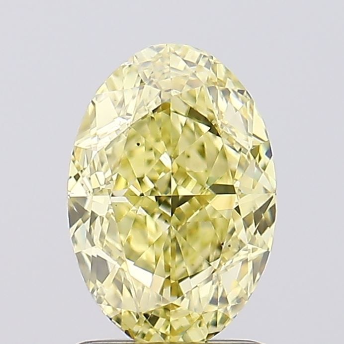 Loose Diamond - OVAL 1.8ct Fancy Intense Yellow VS1: Loose Diamond - OVAL 1.8ct Fancy Intense Yellow VS1 Source: This is a real non-mined Diamond that has been grown in a lab Shape: OVAL Carats: 1.8 Color: Fancy Intense Yellow Certification: IGI Video: