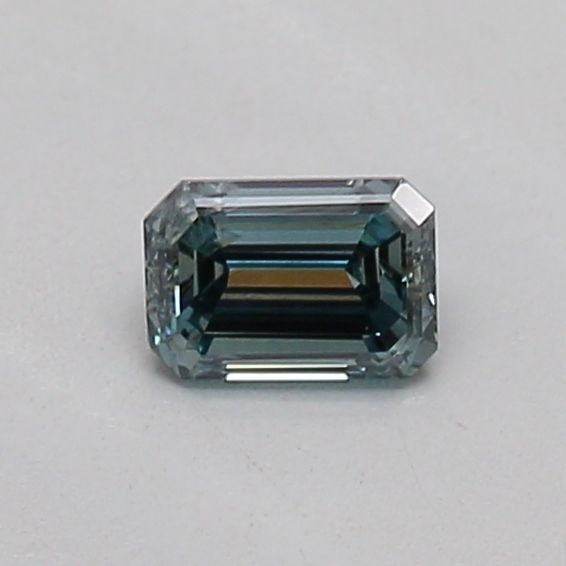Loose Diamond - EMERALD 0.17ct Fancy Vivid Blueish Green SI2: Loose Diamond - EMERALD 0.17ct Fancy Vivid Blueish Green SI2 Source: This is a real non-mined Diamond that has been grown in a lab Shape: EMERALD Carats: 0.17 Color: Fancy Vivid Blueish Green Certific