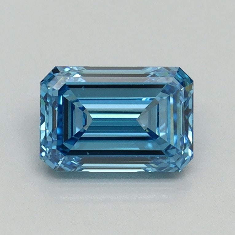 Loose Diamond - EMERALD 1.0ct Fancy Vivid Blue VS1: Loose Diamond - EMERALD 1.0ct Fancy Vivid Blue VS1 Source: This is a real non-mined Diamond that has been grown in a lab Shape: EMERALD Carats: 1.0 Color: Fancy Vivid Blue Certification: IGI Video: