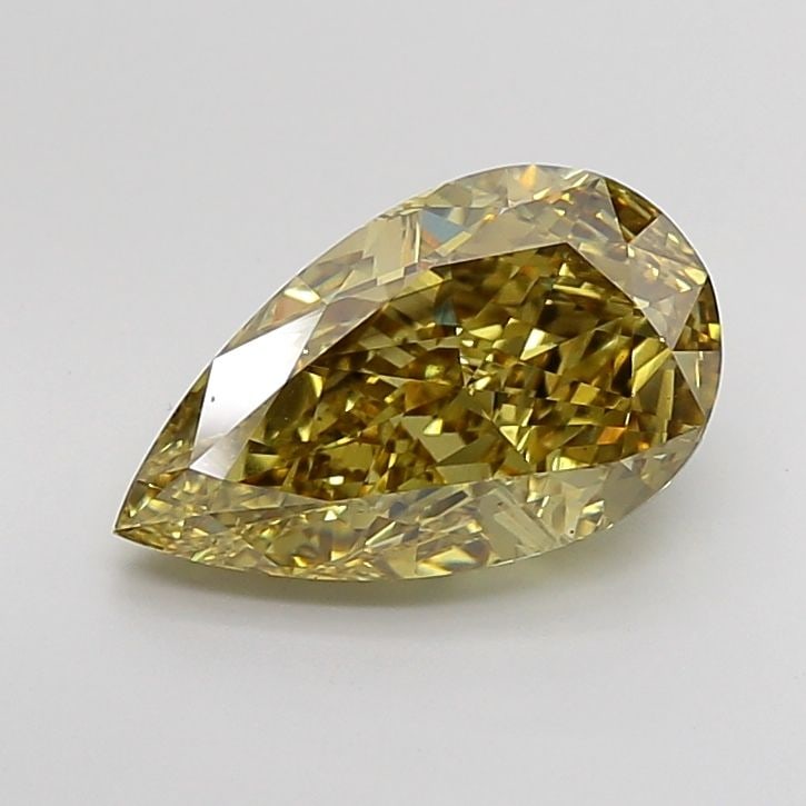 Loose Diamond - PEAR 5.02ct Fancy Intense Yellow Gray VS1: Loose Diamond - PEAR 5.02ct Fancy Intense Yellow Gray VS1 Source: This is a real non-mined Diamond that has been grown in a lab Shape: PEAR Carats: 5.02 Color: Fancy Intense Yellow Gray Certification: