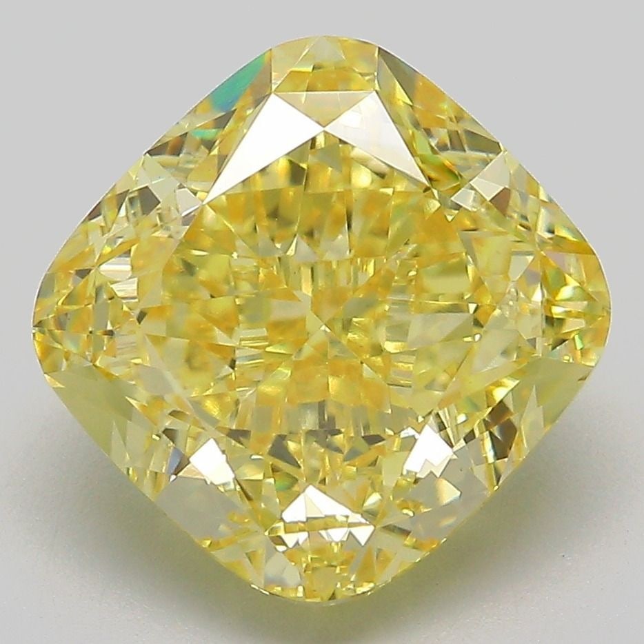 Loose Diamond - CUSHION MODIFIED 6.1ct Fancy Intense Yellow VS1: Loose Diamond - CUSHION MODIFIED 6.1ct Fancy Intense Yellow VS1 Source: This is a real non-mined Diamond that has been grown in a lab Shape: CUSHION MODIFIED Carats: 6.1 Color: Fancy Intense Yellow Ce