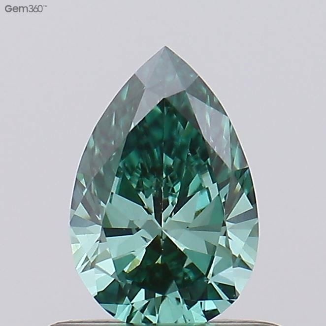 Loose Diamond - PEAR 0.33ct Fancy Vivid Green VS1: Loose Diamond - PEAR 0.33ct Fancy Vivid Green VS1 Source: This is a real non-mined Diamond that has been grown in a lab Shape: PEAR Carats: 0.33 Color: Fancy Vivid Green Certification: NONE Video:
