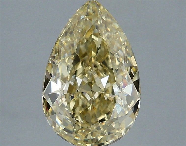 Loose Diamond - PEAR 2.57ct Fancy Yellow VVS2: Loose Diamond - PEAR 2.57ct Fancy Yellow VVS2 Source: This is a real non-mined Diamond that has been grown in a lab Shape: PEAR Carats: 2.57 Color: Fancy Yellow Certification: IGI Video: Video Link
