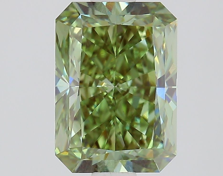 Loose Diamond - RADIANT 1.55ct Fancy Vivid Green VVS2: Loose Diamond - RADIANT 1.55ct Fancy Vivid Green VVS2 Source: This is a real non-mined Diamond that has been grown in a lab Shape: RADIANT Carats: 1.55 Color: Fancy Vivid Green Certification: IGI Vide