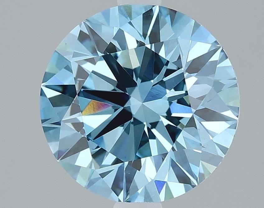 Ideal Loose Diamond - ROUND 2.2ct Fancy Vivid Blue VS1: Ideal Loose Diamond - ROUND 2.2ct Fancy Vivid Blue VS1 Source: This is a real non-mined Diamond that has been grown in a lab Shape: ROUND Carats: 2.2 Color: Fancy Vivid Blue Certification: IGI Video: