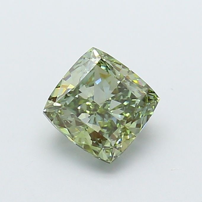 Loose Diamond - CUSHION MODIFIED 2.1ct Fancy Vivid Green VVS2: Loose Diamond - CUSHION MODIFIED 2.1ct Fancy Vivid Green VVS2 Source: This is a real non-mined Diamond that has been grown in a lab Shape: CUSHION MODIFIED Carats: 2.1 Color: Fancy Vivid Green Certifi