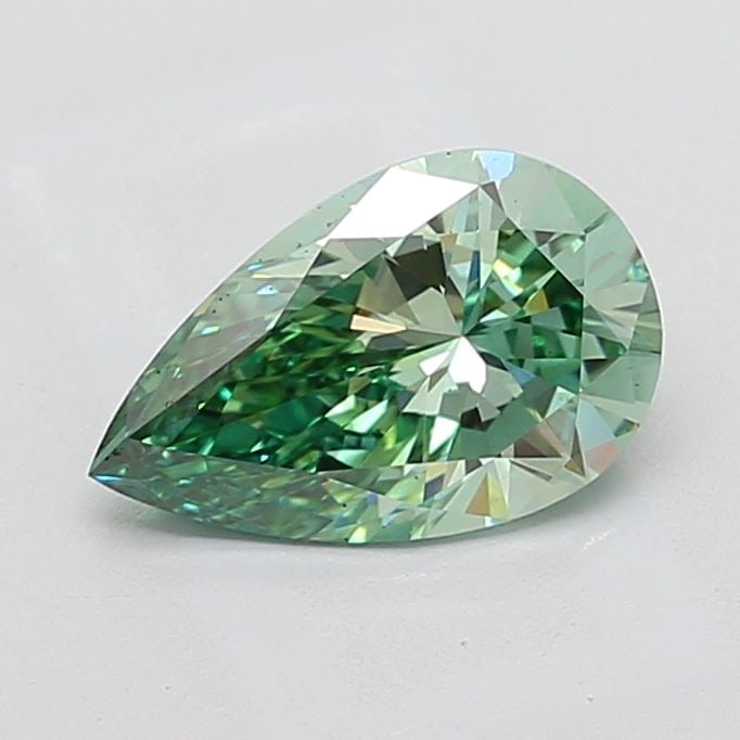 Loose Diamond - PEAR 1.79ct Fancy Vivid Green VVS2: Loose Diamond - PEAR 1.79ct Fancy Vivid Green VVS2 Source: This is a real non-mined Diamond that has been grown in a lab Shape: PEAR Carats: 1.79 Color: Fancy Vivid Green Certification: IGI Video: