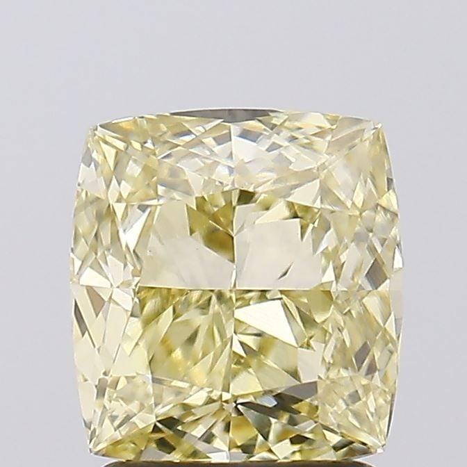 Loose Diamond - CUSHION MODIFIED 2.05ct Fancy Intense Yellow VVS2: Loose Diamond - CUSHION MODIFIED 2.05ct Fancy Intense Yellow VVS2 Source: This is a real non-mined Diamond that has been grown in a lab Shape: CUSHION MODIFIED Carats: 2.05 Color: Fancy Intense
