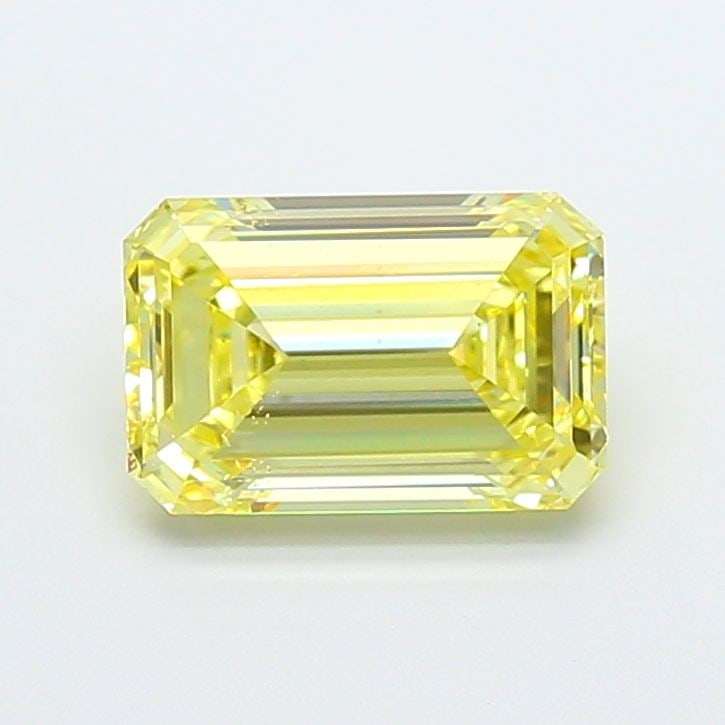 Loose Diamond - EMERALD 2.0ct Fancy Intense Yellow SI1: Loose Diamond - EMERALD 2.0ct Fancy Intense Yellow SI1 Source: This is a real non-mined Diamond that has been grown in a lab Shape: EMERALD Carats: 2.0 Color: Fancy Intense Yellow Certification: IGI V