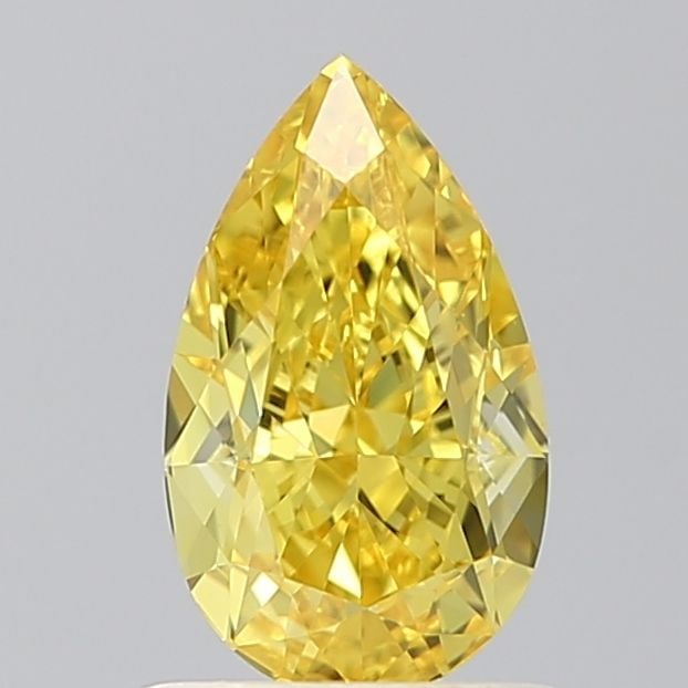 Loose Diamond - PEAR 1.01ct Fancy Vivid Yellow VVS2: Loose Diamond - PEAR 1.01ct Fancy Vivid Yellow VVS2 Source: This is a real non-mined Diamond that has been grown in a lab Shape: PEAR Carats: 1.01 Color: Fancy Vivid Yellow Certification: IGI Video: