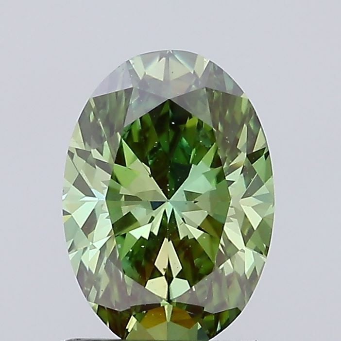 Loose Diamond - OVAL 0.92ct Fancy Vivid Green VS1: Loose Diamond - OVAL 0.92ct Fancy Vivid Green VS1 Source: This is a real non-mined Diamond that has been grown in a lab Shape: OVAL Carats: 0.92 Color: Fancy Vivid Green Certification: IGI Video:
