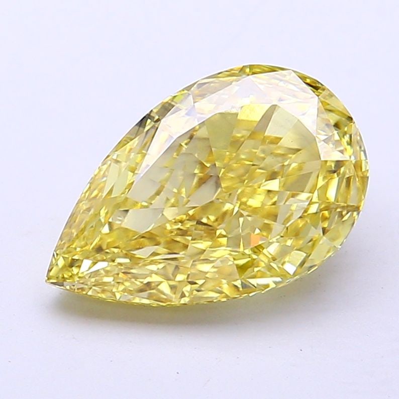 Loose Diamond - PEAR 3.0ct Fancy Vivid Yellow VS2: Loose Diamond - PEAR 3.0ct Fancy Vivid Yellow VS2 Source: This is a real non-mined Diamond that has been grown in a lab Shape: PEAR Carats: 3.0 Color: Fancy Vivid Yellow Certification: NONE Video: