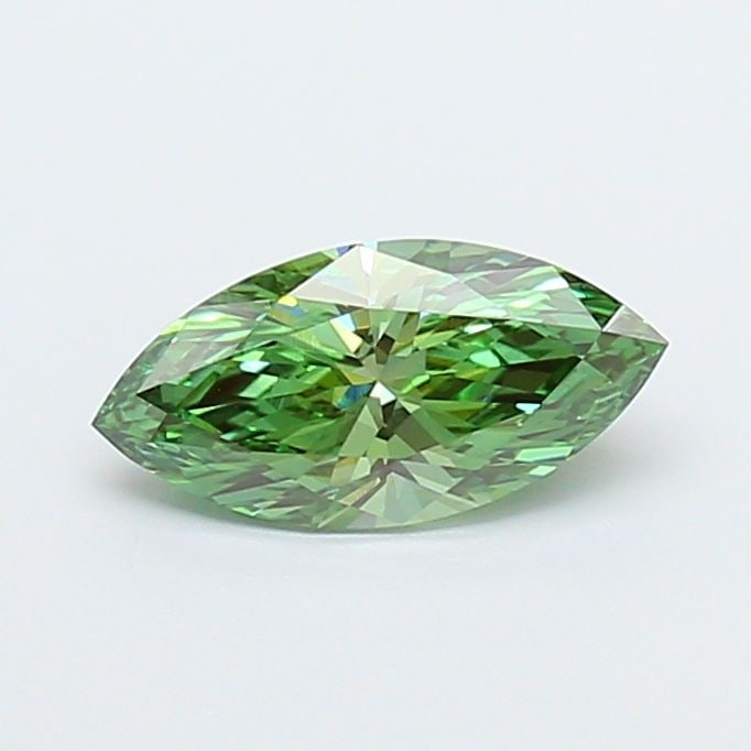 Loose Diamond - MARQUISE 0.99ct Fancy Vivid Green VVS2: Loose Diamond - MARQUISE 0.99ct Fancy Vivid Green VVS2 Source: This is a real non-mined Diamond that has been grown in a lab Shape: MARQUISE Carats: 0.99 Color: Fancy Vivid Green Certification: IGI Vi