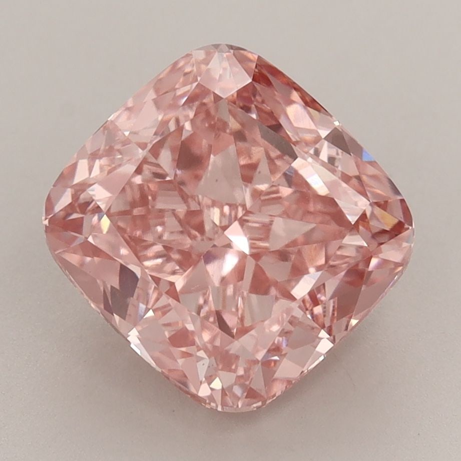 Loose Diamond - CUSHION BRILLIANT 4.15ct Fancy Vivid Pink VS1: Loose Diamond - CUSHION BRILLIANT 4.15ct Fancy Vivid Pink VS1 Source: This is a real non-mined Diamond that has been grown in a lab Shape: CUSHION BRILLIANT Carats: 4.15 Color: Fancy Vivid Pink Certif