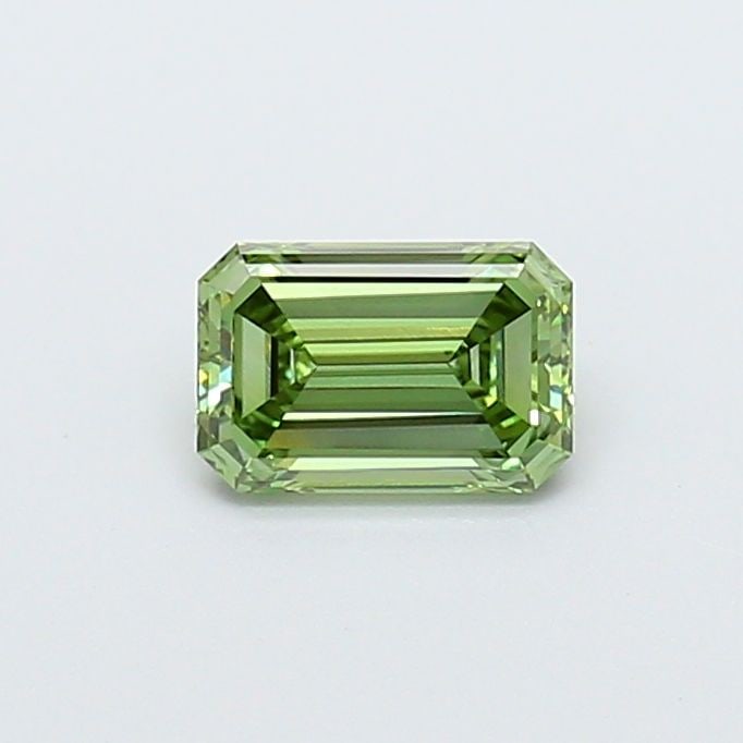 Loose Diamond - EMERALD 0.73ct Fancy Vivid Green VS1: Loose Diamond - EMERALD 0.73ct Fancy Vivid Green VS1 Source: This is a real non-mined Diamond that has been grown in a lab Shape: EMERALD Carats: 0.73 Color: Fancy Vivid Green Certification: IGI Video