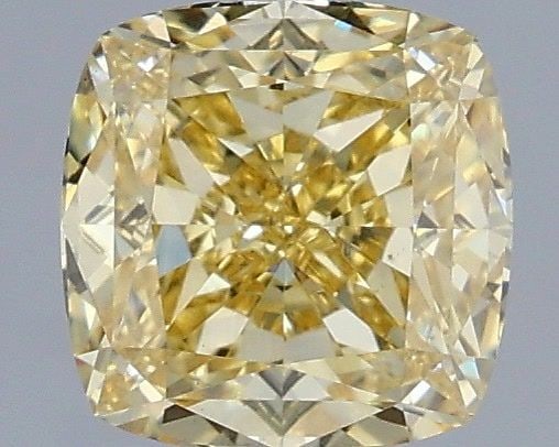 Loose Diamond - CUSHION MODIFIED 1.01ct Fancy Intense Yellow VS1: Loose Diamond - CUSHION MODIFIED 1.01ct Fancy Intense Yellow VS1 Source: This is a real non-mined Diamond that has been grown in a lab Shape: CUSHION MODIFIED Carats: 1.01 Color: Fancy Intense Yellow 