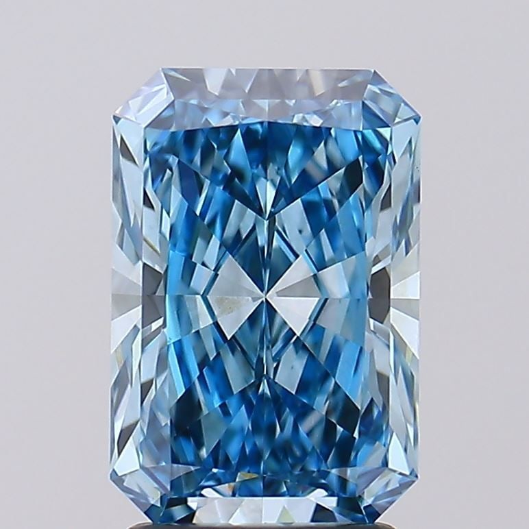 Loose Diamond - RADIANT 2.51ct Fancy Vivid Blue VS1: Loose Diamond - RADIANT 2.51ct Fancy Vivid Blue VS1 Source: This is a real non-mined Diamond that has been grown in a lab Shape: RADIANT Carats: 2.51 Color: Fancy Vivid Blue Certification: IGI Video:
