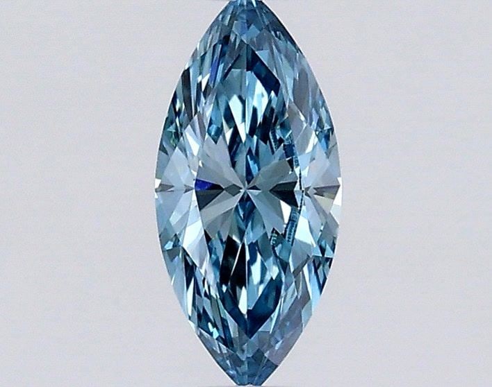 Loose Diamond - MARQUISE 0.27ct Fancy Vivid Blue VVS2: Loose Diamond - MARQUISE 0.27ct Fancy Vivid Blue VVS2 Source: This is a real non-mined Diamond that has been grown in a lab Shape: MARQUISE Carats: 0.27 Color: Fancy Vivid Blue Certification: IGI Vide
