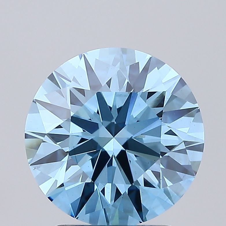 Ideal Loose Diamond - ROUND 2.49ct Fancy Vivid Blue VS1: Ideal Loose Diamond - ROUND 2.49ct Fancy Vivid Blue VS1 Source: This is a real non-mined Diamond that has been grown in a lab Shape: ROUND Carats: 2.49 Color: Fancy Vivid Blue Certification: IGI
