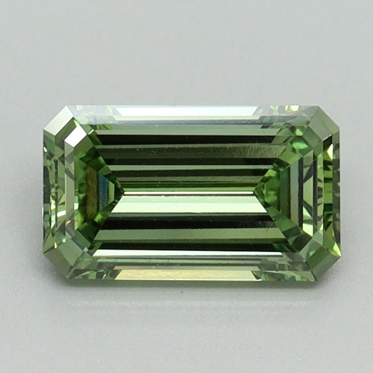 Loose Diamond - EMERALD 1.0ct Fancy Vivid Green VS1: Loose Diamond - EMERALD 1.0ct Fancy Vivid Green VS1 Source: This is a real non-mined Diamond that has been grown in a lab Shape: EMERALD Carats: 1.0 Color: Fancy Vivid Green Certification: IGI Video: