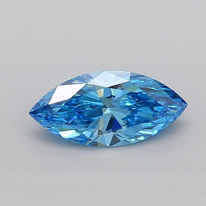 Loose Diamond - MARQUISE 0.6ct Fancy Vivid Blue VS2: Loose Diamond - MARQUISE 0.6ct Fancy Vivid Blue VS2 Source: This is a real non-mined Diamond that has been grown in a lab Shape: MARQUISE Carats: 0.6 Color: Fancy Vivid Blue Certification: IGI Video: