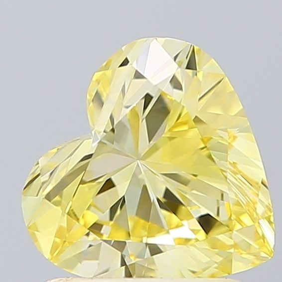 Loose Diamond - HEART 1.1ct Fancy Intense Yellow VVS1: Loose Diamond - HEART 1.1ct Fancy Intense Yellow VVS1 Source: This is a real non-mined Diamond that has been grown in a lab Shape: HEART Carats: 1.1 Color: Fancy Intense Yellow Certification: IGI Vide