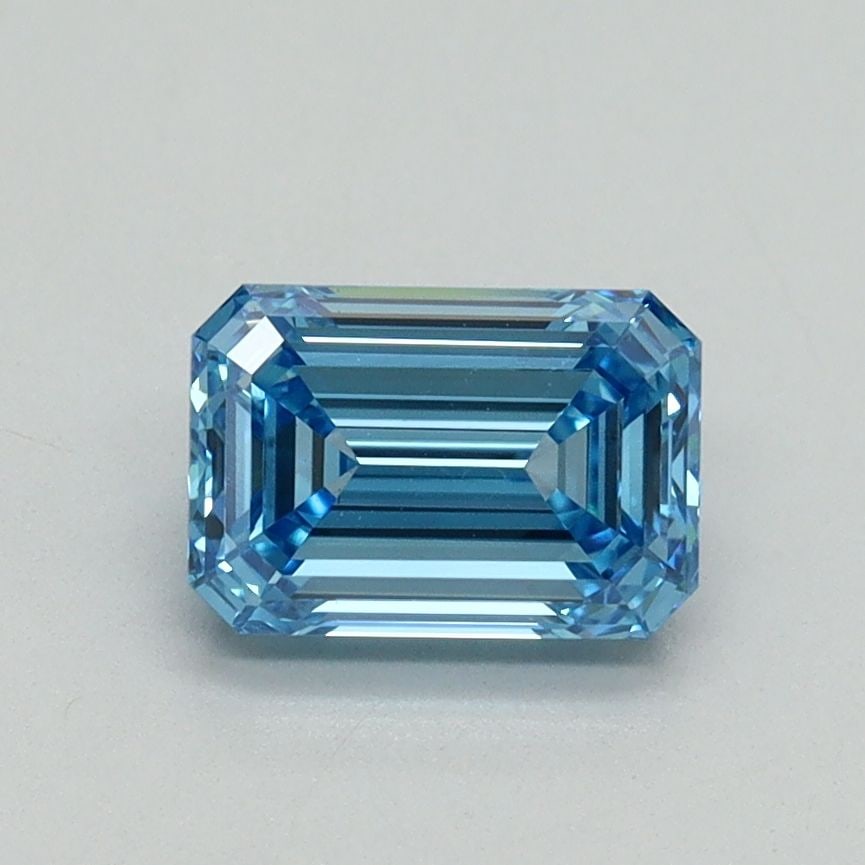 Loose Diamond - EMERALD 1.05ct Fancy Vivid Blue VS1: Loose Diamond - EMERALD 1.05ct Fancy Vivid Blue VS1 Source: This is a real non-mined Diamond that has been grown in a lab Shape: EMERALD Carats: 1.05 Color: Fancy Vivid Blue Certification: IGI Video: