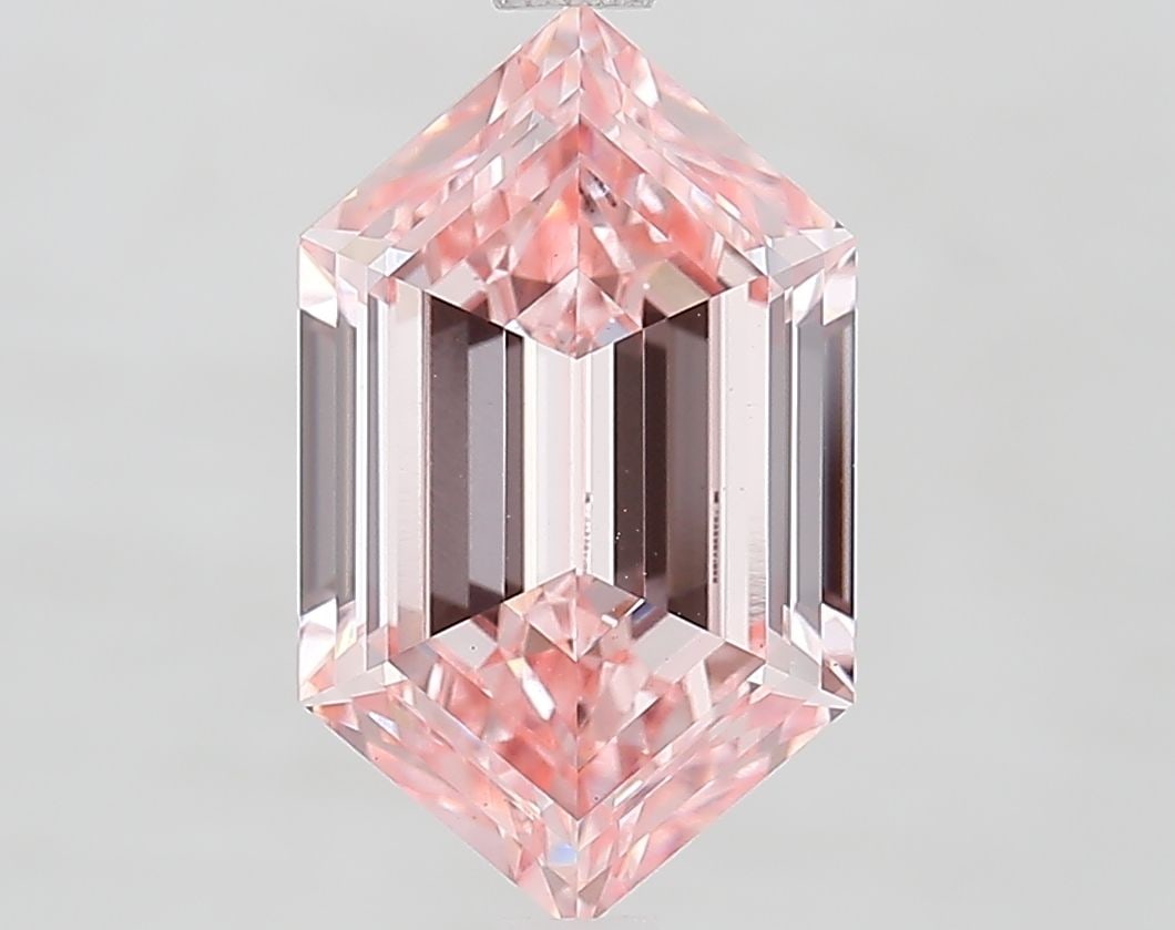 Loose Diamond - HEXAGONAL 2.82ct Fancy Intense Pink VVS2: Loose Diamond - HEXAGONAL 2.82ct Fancy Intense Pink VVS2 Source: This is a real non-mined Diamond that has been grown in a lab Shape: HEXAGONAL Carats: 2.82 Color: Fancy Intense Pink Certification: IG