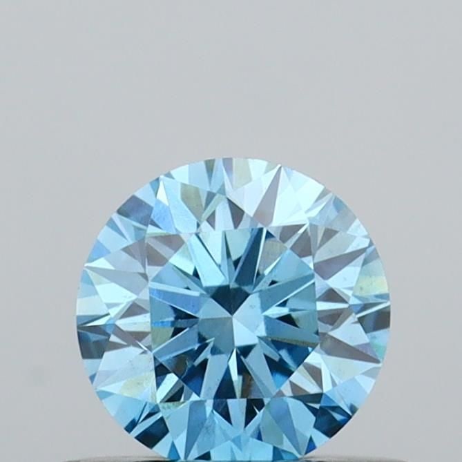 Ideal Loose Diamond - ROUND 0.43ct Fancy Vivid Blue VS2: Ideal Loose Diamond - ROUND 0.43ct Fancy Vivid Blue VS2 Source: This is a real non-mined Diamond that has been grown in a lab Shape: ROUND Carats: 0.43 Color: Fancy Vivid Blue Certification: IGI Video