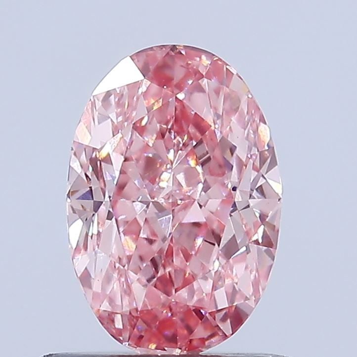 Loose Diamond - OVAL 0.73ct Fancy Vivid Pink VS1: Loose Diamond - OVAL 0.73ct Fancy Vivid Pink VS1 Source: This is a real non-mined Diamond that has been grown in a lab Shape: OVAL Carats: 0.73 Color: Fancy Vivid Pink Certification: NONE Video: