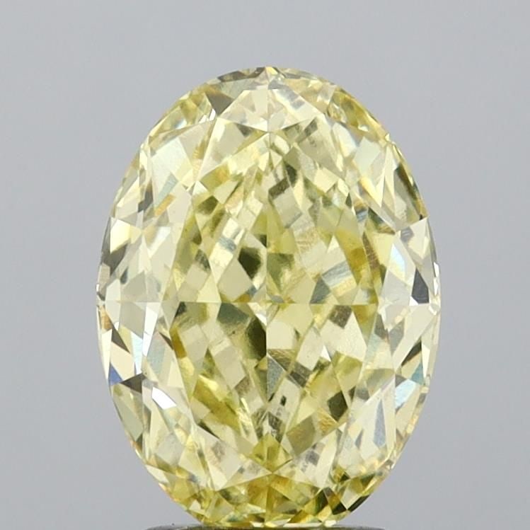 Loose Diamond - OVAL 3.01ct Fancy Intense Yellow VS1: Loose Diamond - OVAL 3.01ct Fancy Intense Yellow VS1 Source: This is a real non-mined Diamond that has been grown in a lab Shape: OVAL Carats: 3.01 Color: Fancy Intense Yellow Certification: IGI Video