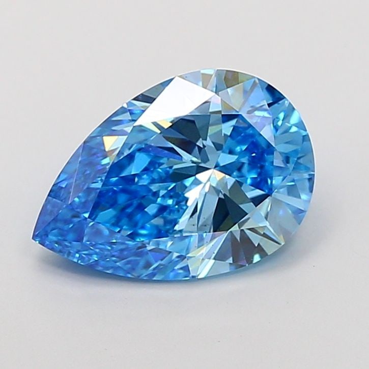 Loose Diamond - PEAR 3.51ct Fancy Vivid Blue VS1: Loose Diamond - PEAR 3.51ct Fancy Vivid Blue VS1 Source: This is a real non-mined Diamond that has been grown in a lab Shape: PEAR Carats: 3.51 Color: Fancy Vivid Blue Certification: IGI Video: