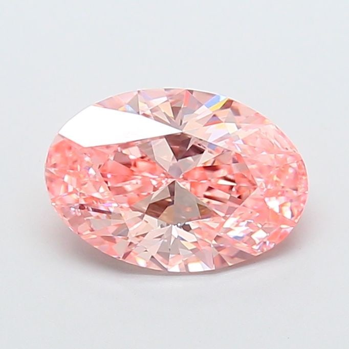 Loose Diamond - OVAL 2.5ct Fancy Vivid Pink VVS2: Loose Diamond - OVAL 2.5ct Fancy Vivid Pink VVS2 Source: This is a real non-mined Diamond that has been grown in a lab Shape: OVAL Carats: 2.5 Color: Fancy Vivid Pink Certification: IGI Video:
