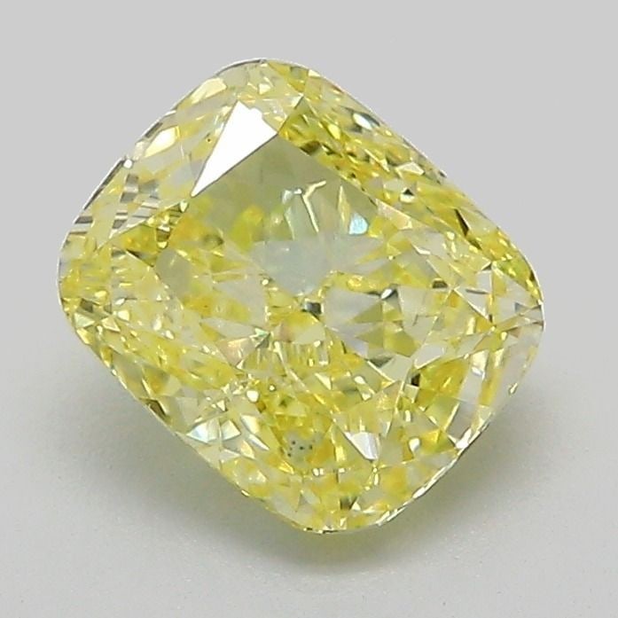Loose Diamond - CUSHION MODIFIED 1.54ct Fancy Intense Yellow VS1: Loose Diamond - CUSHION MODIFIED 1.54ct Fancy Intense Yellow VS1 Source: This is a real non-mined Diamond that has been grown in a lab Shape: CUSHION MODIFIED Carats: 1.54 Color: Fancy Intense Yellow 