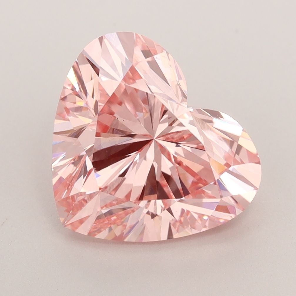 Loose Diamond - HEART 3.1ct Fancy Vivid Pink VS1: Loose Diamond - HEART 3.1ct Fancy Vivid Pink VS1 Source: This is a real non-mined Diamond that has been grown in a lab Shape: HEART Carats: 3.1 Color: Fancy Vivid Pink Certification: IGI Video: