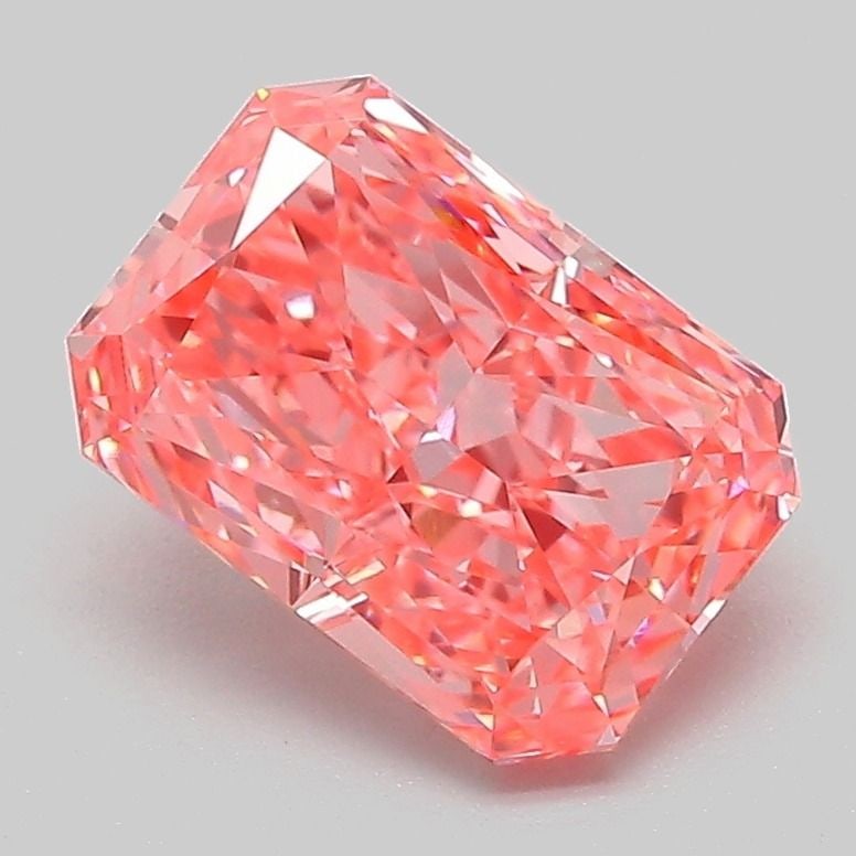 Loose Diamond - RADIANT 2.04ct Fancy Vivid Pink VVS2: Loose Diamond - RADIANT 2.04ct Fancy Vivid Pink VVS2 Source: This is a real non-mined Diamond that has been grown in a lab Shape: RADIANT Carats: 2.04 Color: Fancy Vivid Pink Certification: IGI Video: