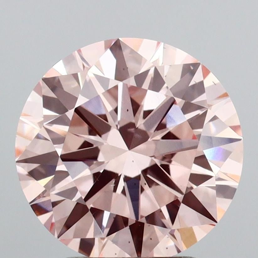 Loose Diamond - ROUND 2.51ct Fancy Intense Pink VS2: Loose Diamond - ROUND 2.51ct Fancy Intense Pink VS2 Source: This is a real non-mined Diamond that has been grown in a lab Shape: ROUND Carats: 2.51 Color: Fancy Intense Pink Certification: IGI Video: